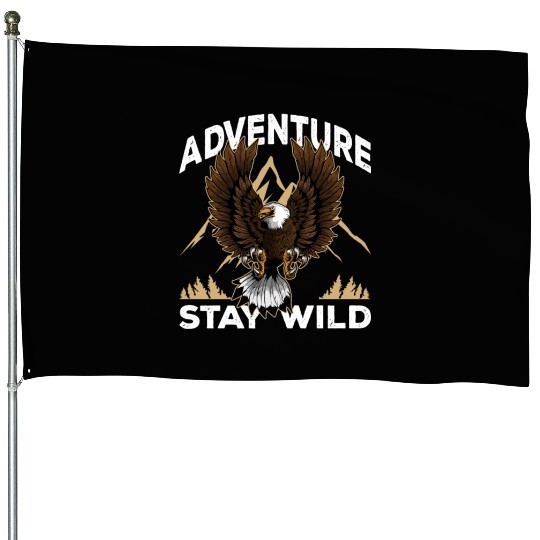Adventure Lover Bald Eagle Natural Park Camping House Flags
