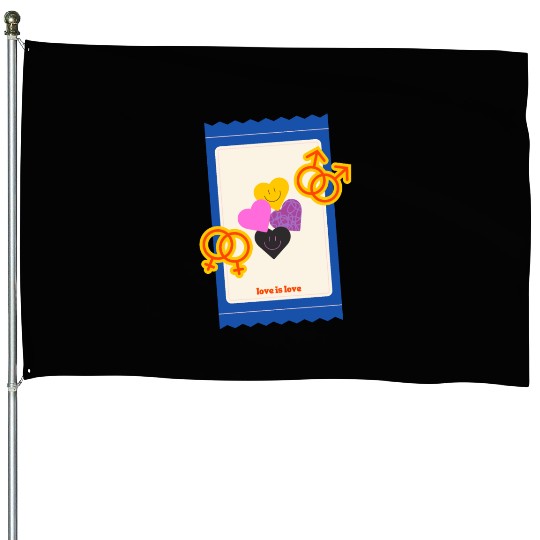 LGBT love is love House Flags