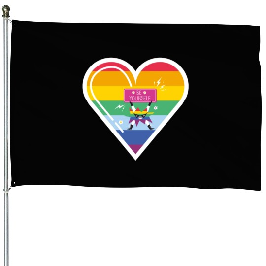LGBT Pride be yourself House Flags