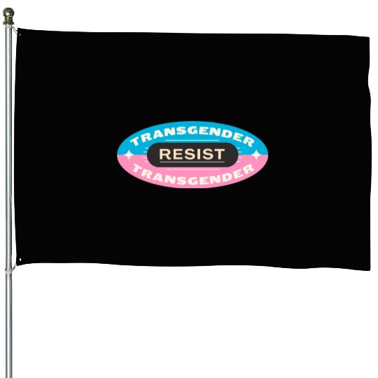 trans pride resist House Flags