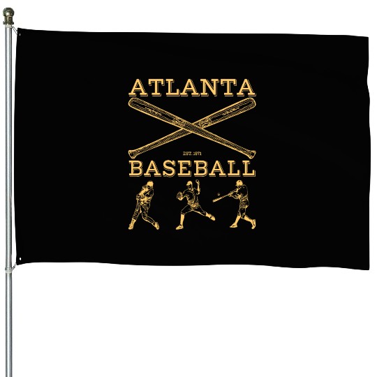 Vintage Atlanta Baseball est 01 House Flags