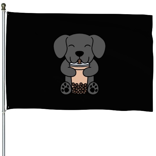Boba Bubble Tea Great Dane House Flags
