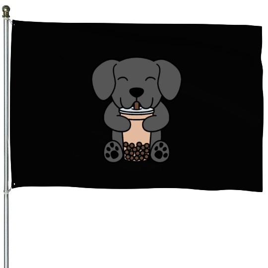 Boba Bubble Tea Great Dane House Flags
