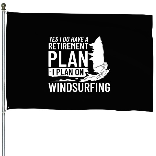 Windsurfing Board Sail Paddle Windsurfer House Flags