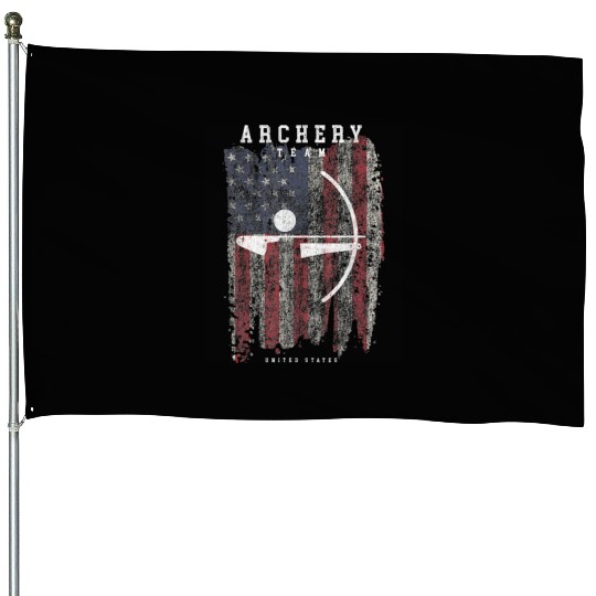 Archery Team USA Vintage American Flag Compound House Flags