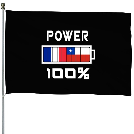 Chile and France Power 100% House Flags