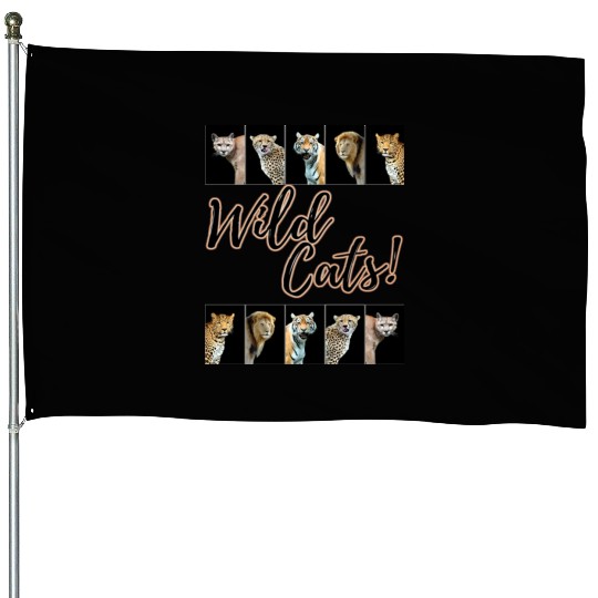 WILDCATS! | Lion, Leopard, Cheetah, Puma, Tiger House Flags