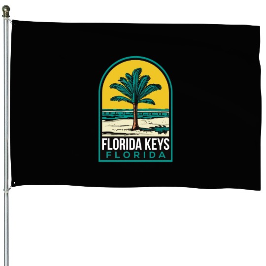 Florida Keys Vintage Beach House Flags