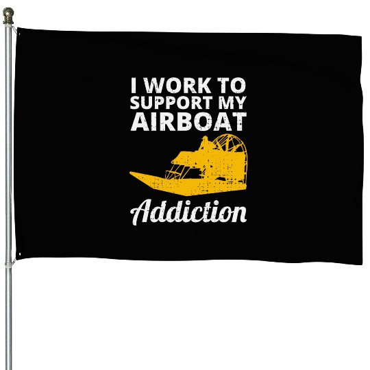 Airboat Fanboat Airboating Planeboat Swamp boat House Flags