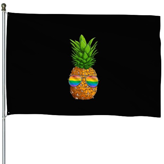 Funny Pineapple LGBT Rainbow Gay Pride House Flags