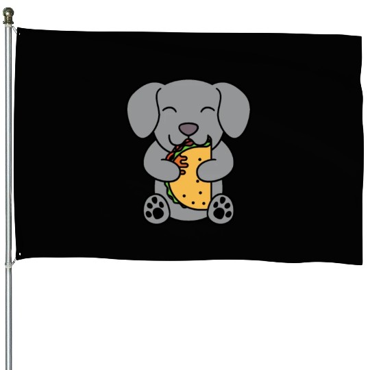 Weimaraner Taco Lover House Flags