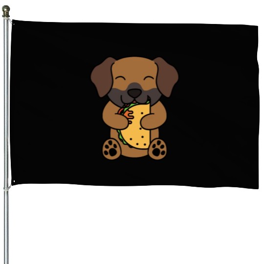 Rhodesian Ridgeback Taco Lover House Flags