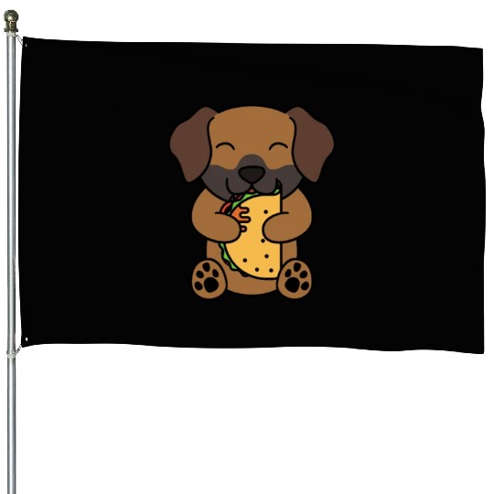 Rhodesian Ridgeback Taco Lover House Flags