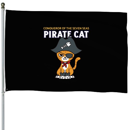 Pirate Cat House Flags