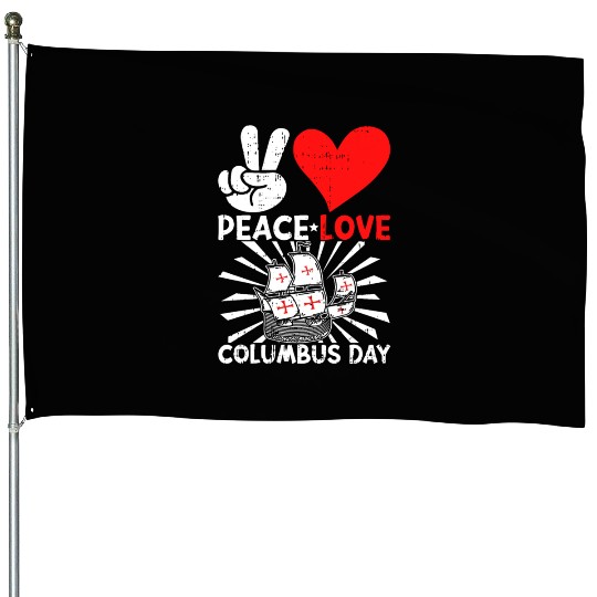 Columbus Day Italian Pride House Flags