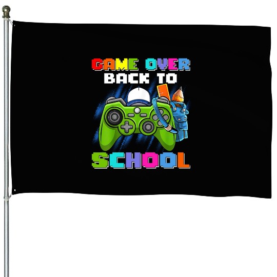 Game Over Back To School House Flags