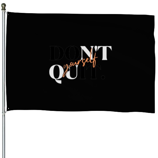 Black Orange Simple Typography House Flags