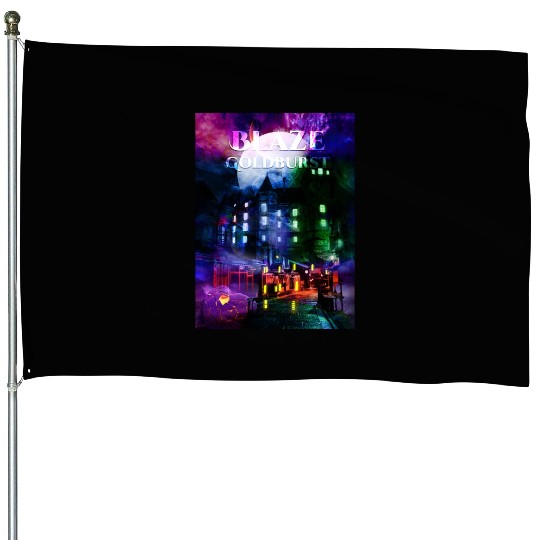 Blaze Goldburst Fantasy, Science Fiction, Horror House Flags