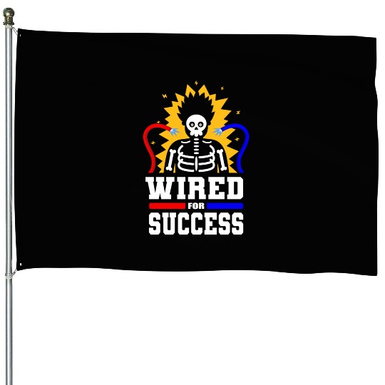 Electrician Electrical Engineer Lineman House Flags