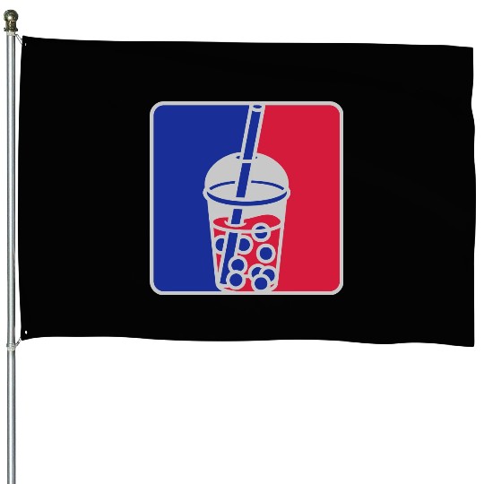 Red blue bubble tea House Flags