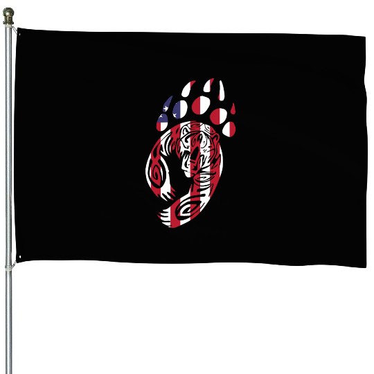 Bear Paw America USA Flag Merica US Stars Stripes House Flags