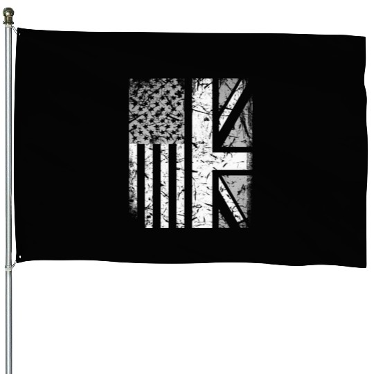 American Flag British Flag US UK Stars Stripes House Flags