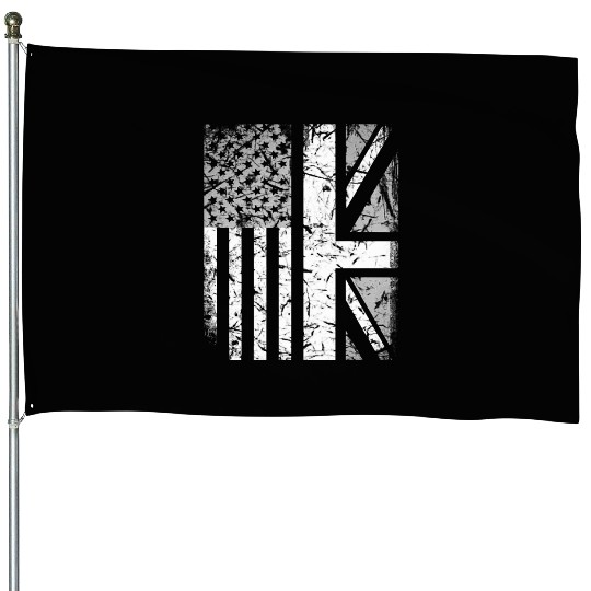 American Flag British Flag US UK Stars Stripes House Flags