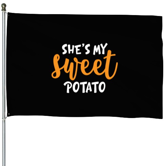 She's My Sweet Potato Funny Matching Mom Daughter House Flags