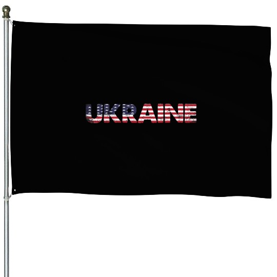 I Stand with Ukraine Ukraine Flag House Flags