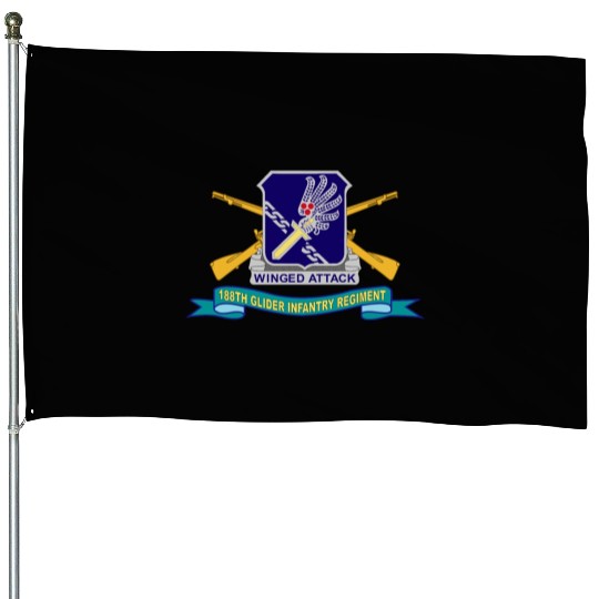 Army 188th Glider Infantry Regiment w Br DUI Ribbo House Flags
