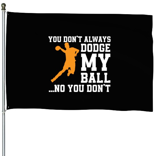 Dodgeball Player House Flags