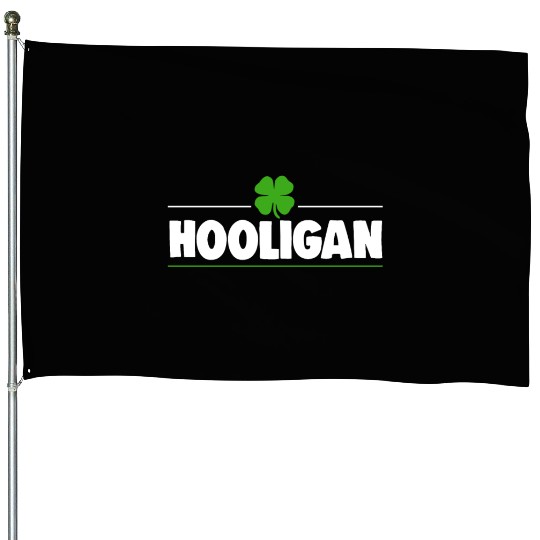 Hooligan Ireland Clover House Flags