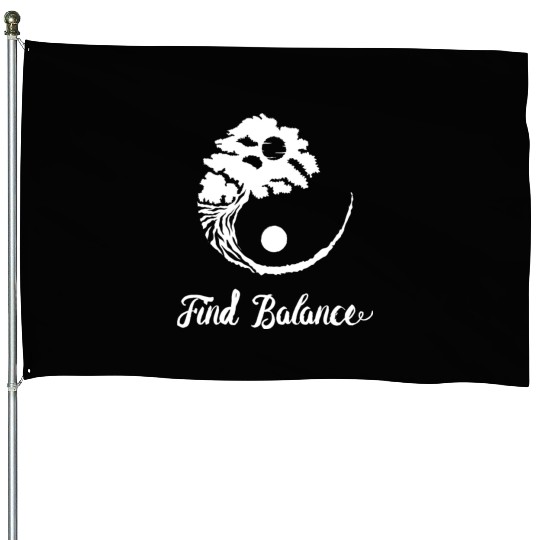 Bonsai Funny Quote Find Balance Zen Planting Gift House Flags