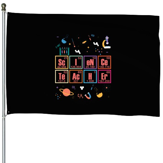Science Teacher Periodic Table Of Elements School House Flags