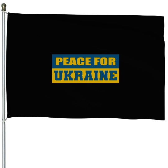 Peace for Ukraine Peacemaker Gift House Flags