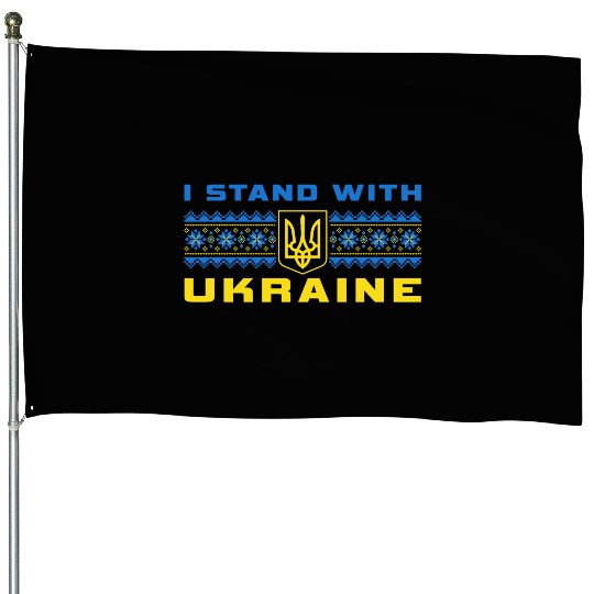 I STAND WITH UKRAINE BLUE-YELLOW House Flags