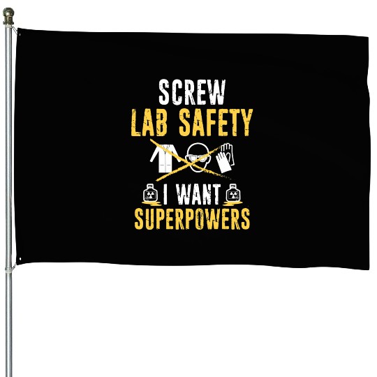 Biology Screw Lab Safety Biologist Chemist Science House Flags