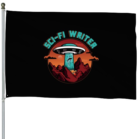 Sci Fi Writer Alien Science Fiction Author House Flags