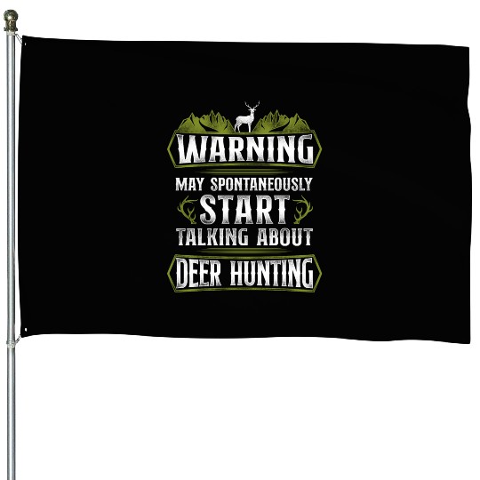 Buck Deer Hunting Hunter Vintage House Flags