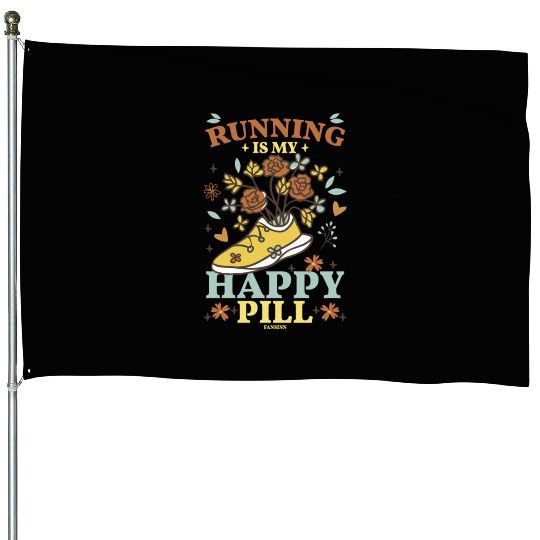 Run jogging sport race training gift House Flags