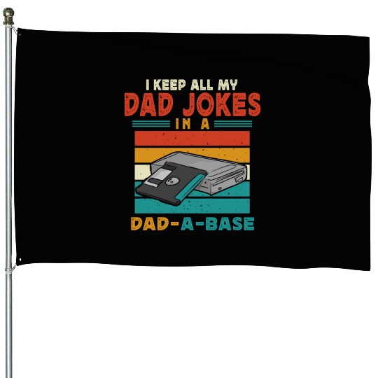 Dad Joke Data Scientist Pun Computer Science Papa House Flags