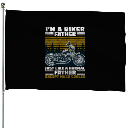 Motorbike Chopper Racing Cross House Flags