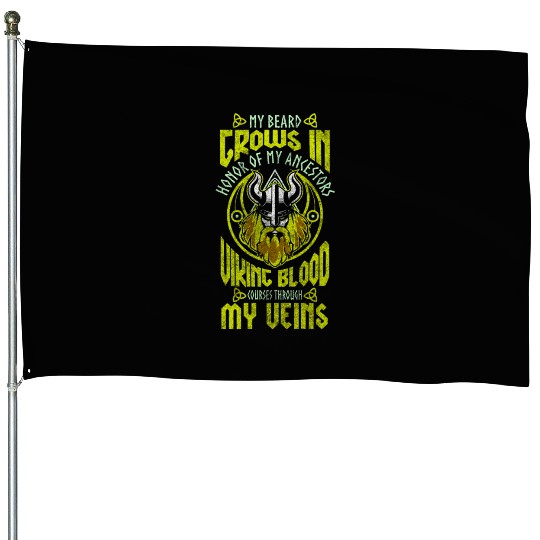 Odin Warrior Nordic Mythology Raven House Flags