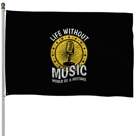 Music Band Piano Guitar House Flags
