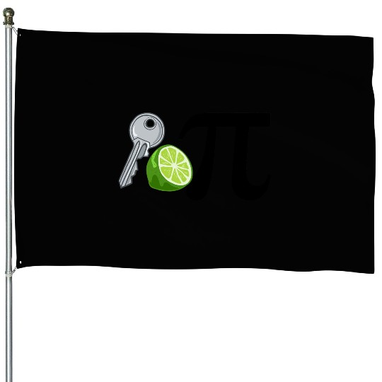 Key Lime Pi Pun funny Pi Day Key Lime Pi House Flags