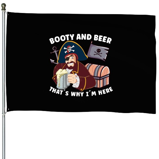 Beer Lover Pirate Pirate Ship Pirate Captain House Flags