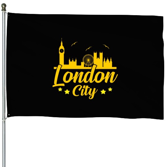 London Funny Gift Idea House Flags