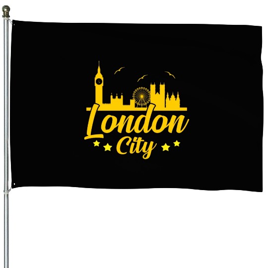 London Funny Gift Idea House Flags