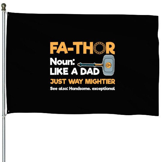 Thor Father Axe House Flags