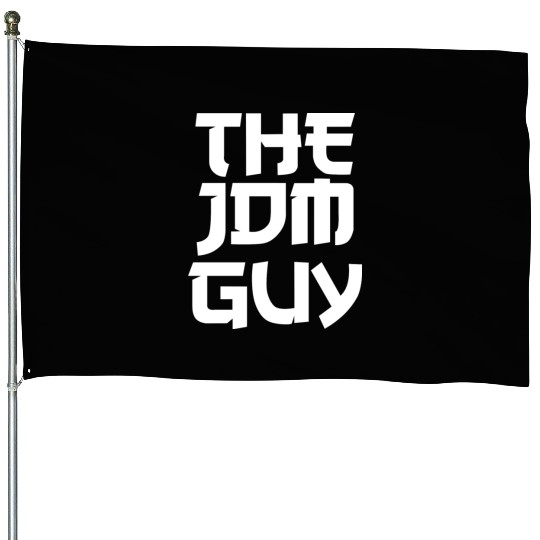 The JDM Guy white text japanese car lover House Flags